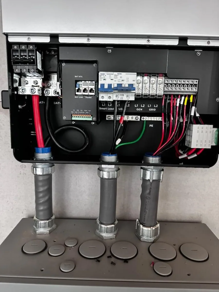 Inverter electrical connections and conduit
