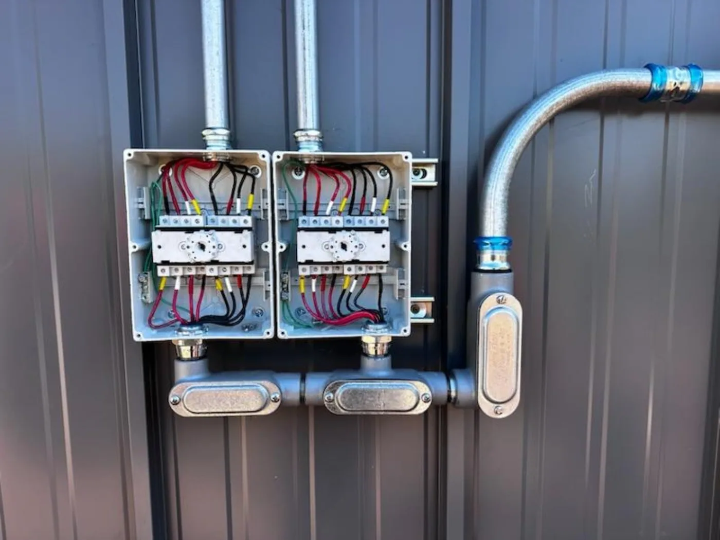 Electrical controls and conduit installation