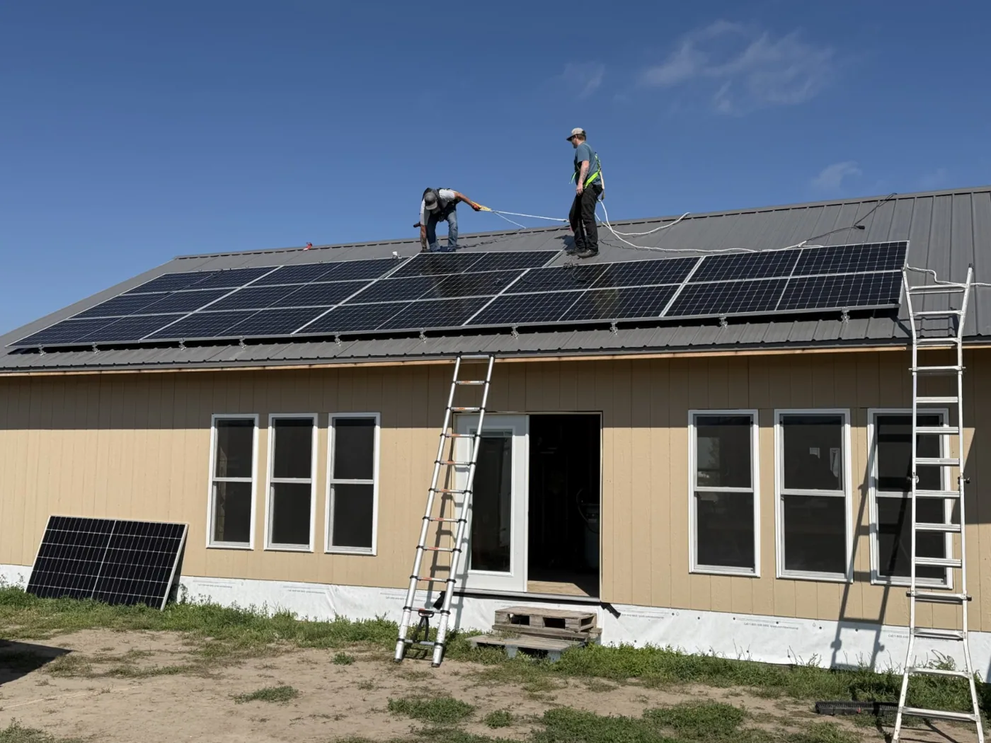 Solar panels installed on a Wyoming home