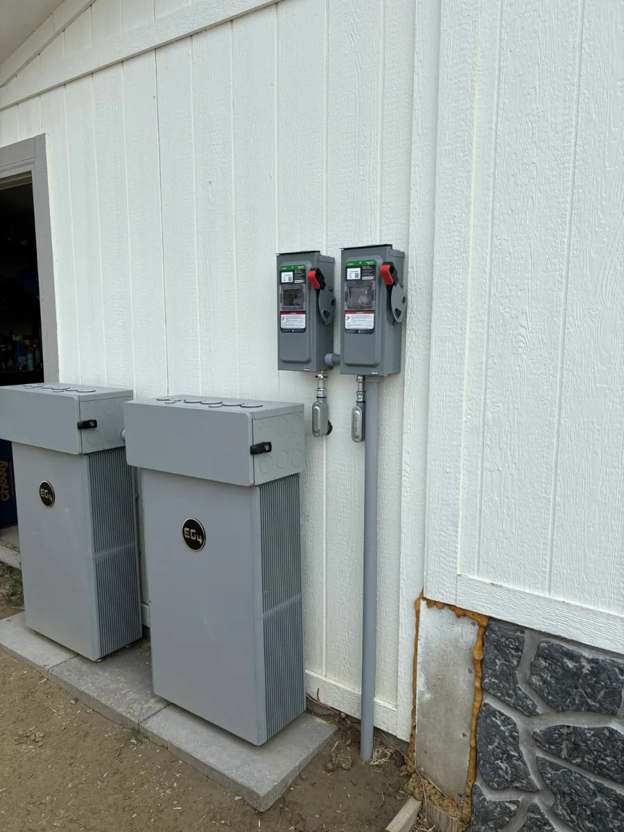 Exterior battery storage and electrical disconnects