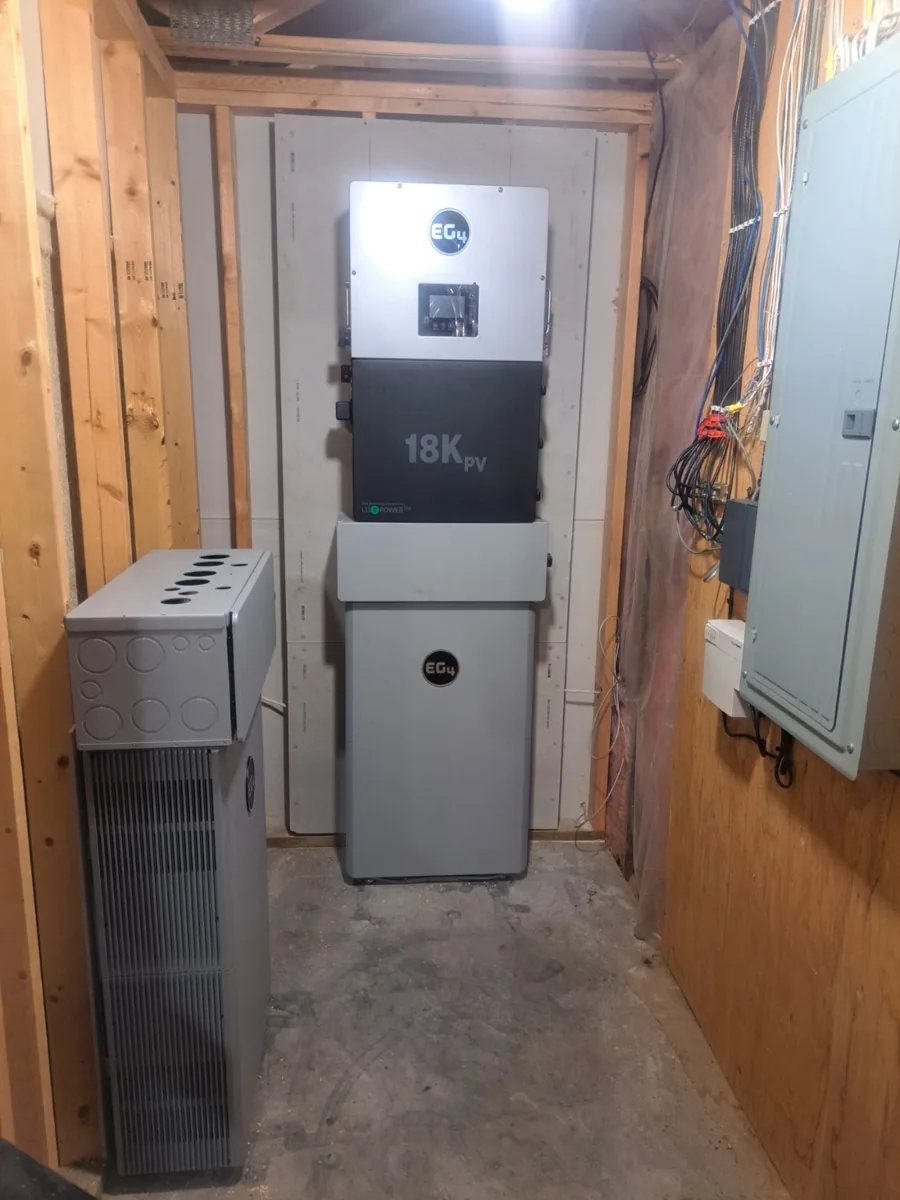 EG4 inverter and battery equipment room